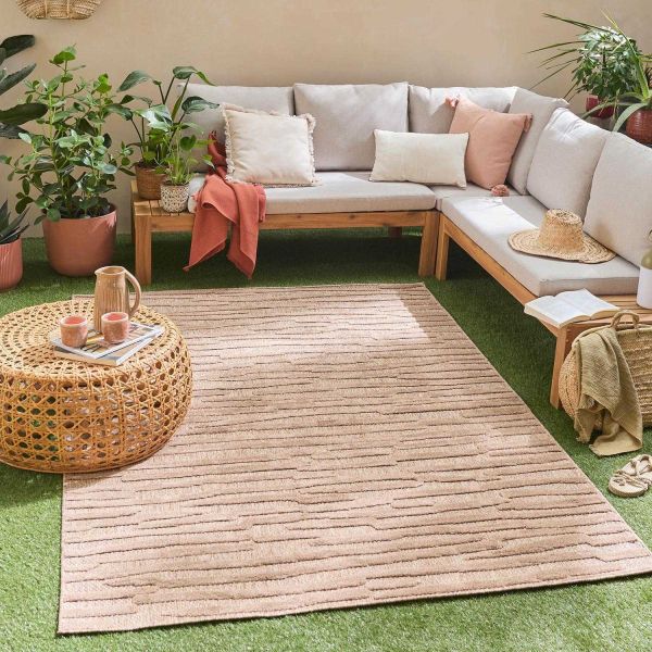 Tapis intérieur extérieur en polypropylène Fira 990 beige - 