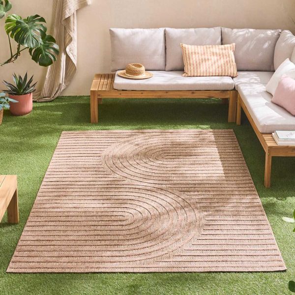 Tapis intérieur extérieur en polypropylène Fira 986 beige - 5