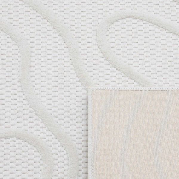 Tapis intérieur extérieur en polypropylène Fira 988 blanc - NAZ-1059