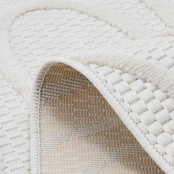 Tapis intérieur extérieur en polypropylène Fira 988 blanc - 54,90