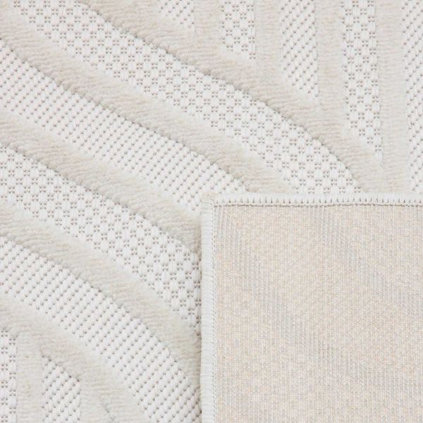 Tapis intérieur extérieur en polypropylène Fira 989 blanc - NAZ-1094