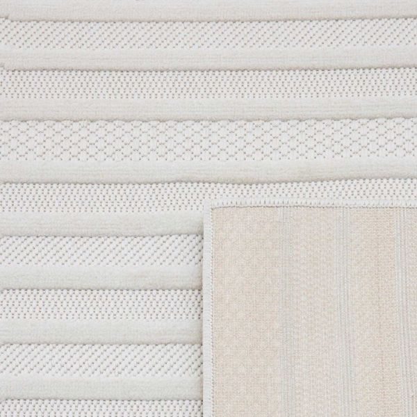 Tapis intérieur extérieur en polypropylène Fira 987 blanc - NAZ-1024