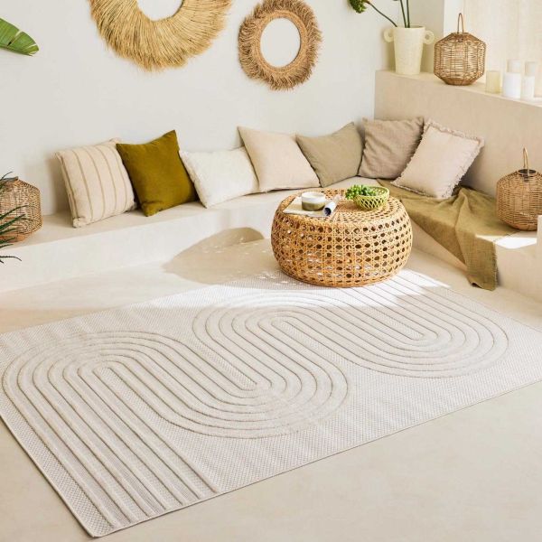 Tapis intérieur extérieur en polypropylène Fira 987 blanc - 5