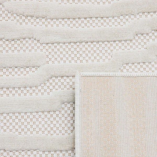 Tapis intérieur extérieur en polypropylène Fira 990 blanc - NAZ-1130