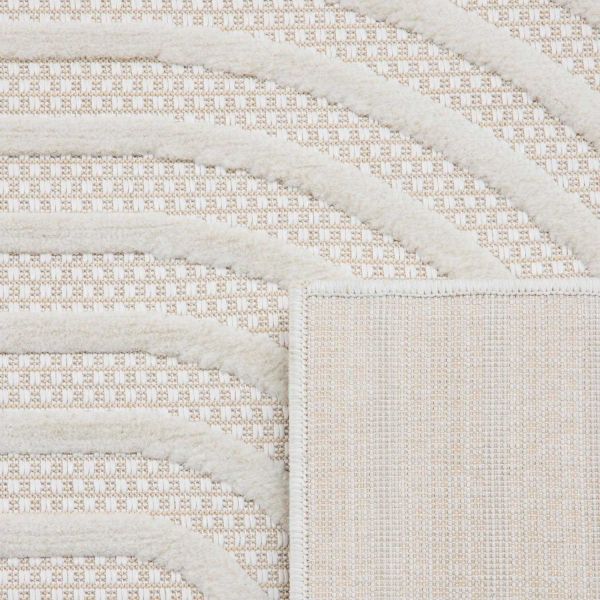 Tapis intérieur extérieur en polypropylène Fira 986 blanc - NAZ-0988