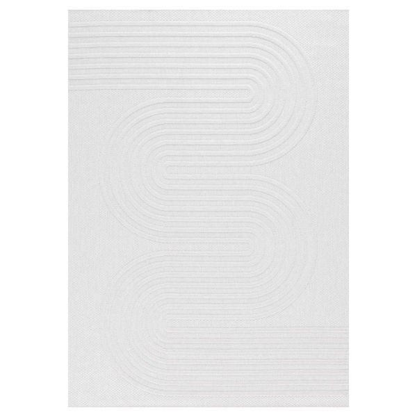 Tapis intérieur extérieur en polypropylène Fira 987 blanc