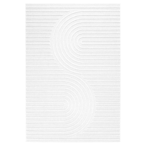 Tapis intérieur extérieur en polypropylène Fira 986 blanc