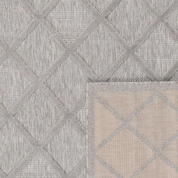 Tapis intérieur extérieur en polypropylène Fira 991 gris - NAZ-1174