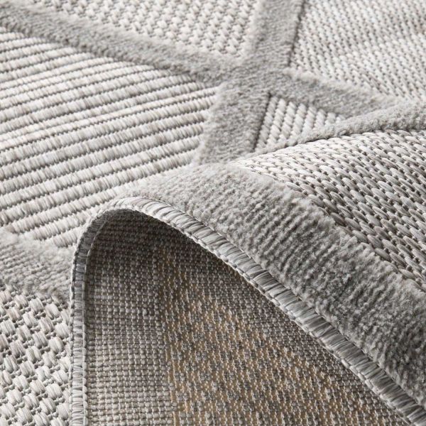 Tapis intérieur extérieur en polypropylène Fira 991 gris - 54,90