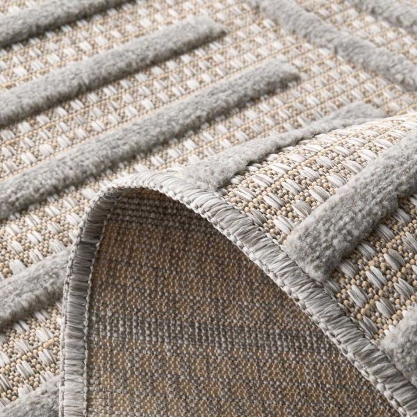 Tapis intérieur extérieur en polypropylène Fira 986 gris - 54,90