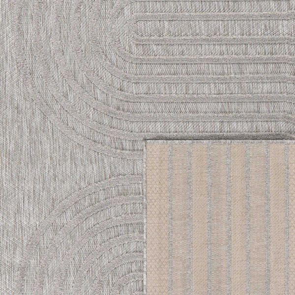 Tapis intérieur extérieur en polypropylène Fira 987 gris - NAZ-1036