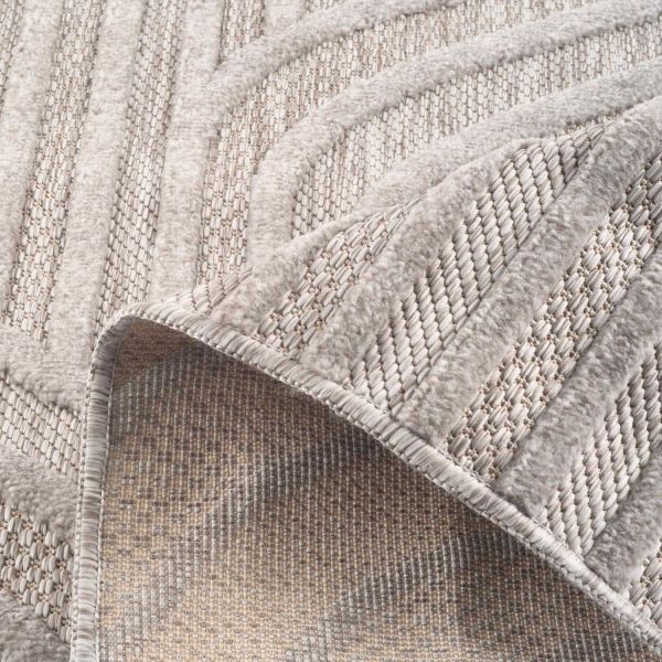Tapis intérieur extérieur en polypropylène Fira 989 gris - NAZ-1105