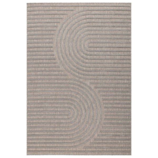 Tapis intérieur extérieur en polypropylène Fira 986 gris