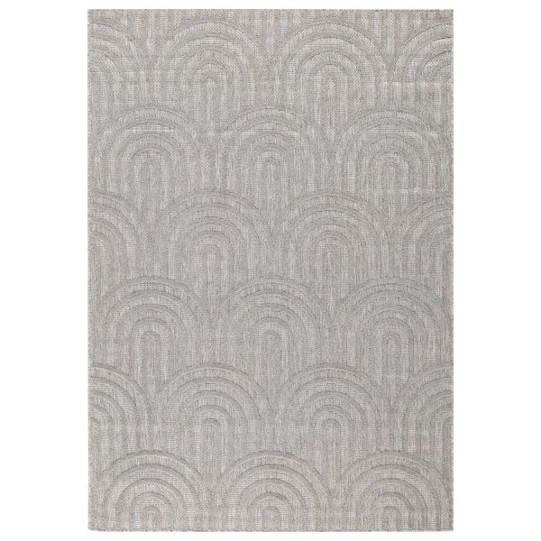 Tapis intérieur extérieur en polypropylène Fira 985 gris