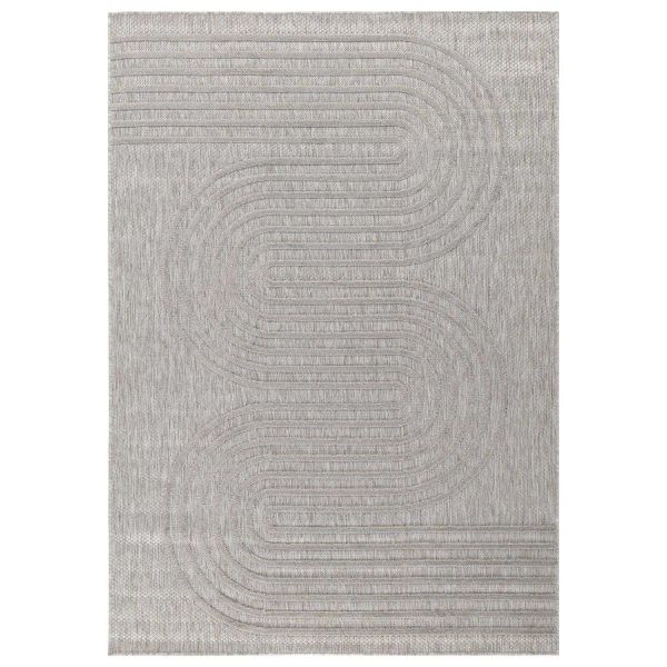 Tapis intérieur extérieur en polypropylène Fira 987 gris