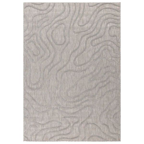 Tapis intérieur extérieur en polypropylène Fira 988 gris