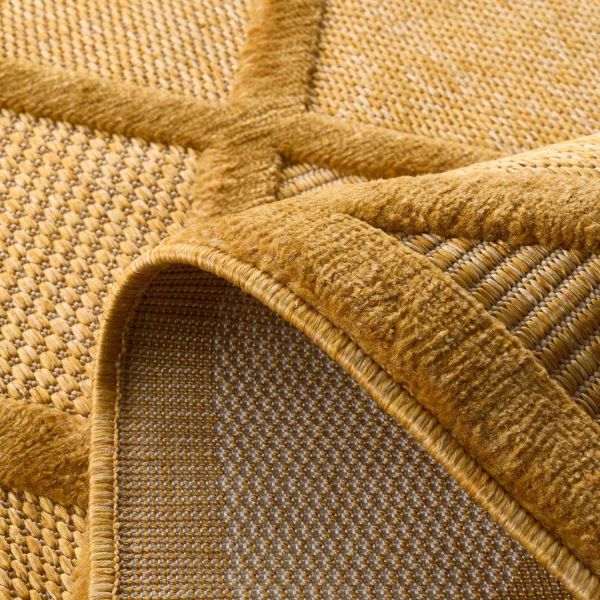 Tapis intérieur extérieur en polypropylène Fira 991 jaune - NAZ-1191