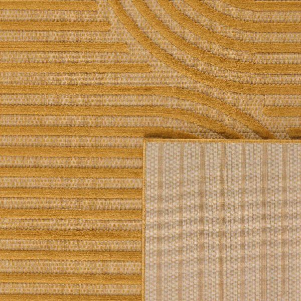 Tapis intérieur extérieur en polypropylène Fira 986 jaune - NAZ-1016