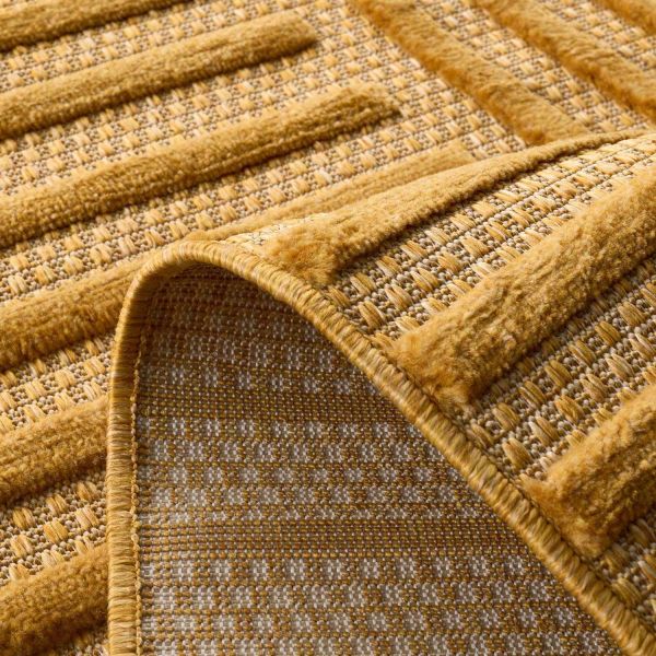 Tapis intérieur extérieur en polypropylène Fira 986 jaune - 139