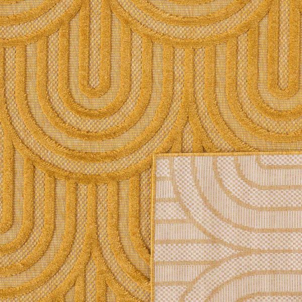 Tapis intérieur extérieur en polypropylène Fira 985 jaune - NAZ-0981