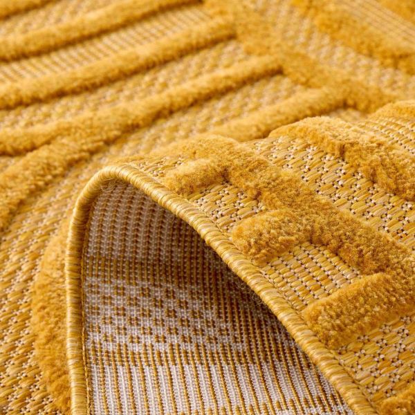 Tapis intérieur extérieur en polypropylène Fira 985 jaune - 139