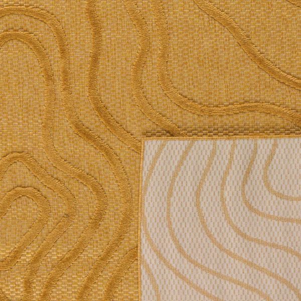 Tapis intérieur extérieur en polypropylène Fira 988 jaune - NAZ-1083