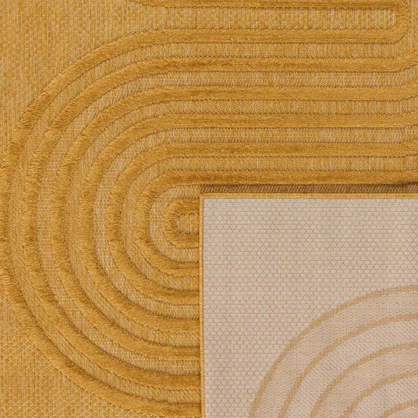 Tapis intérieur extérieur en polypropylène Fira 987 jaune - NAZ-1047