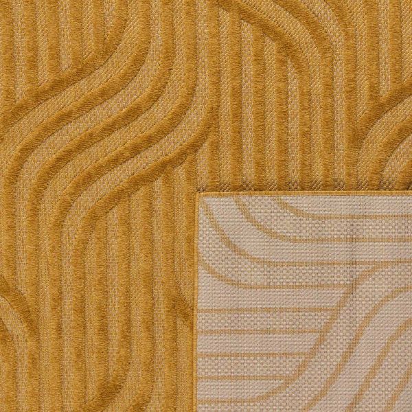 Tapis intérieur extérieur en polypropylène Fira 989 jaune - NAZ-1117