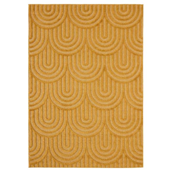 Tapis intérieur extérieur en polypropylène Fira 985 jaune