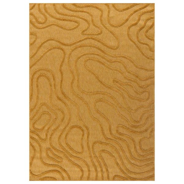 Tapis intérieur extérieur en polypropylène Fira 988 jaune