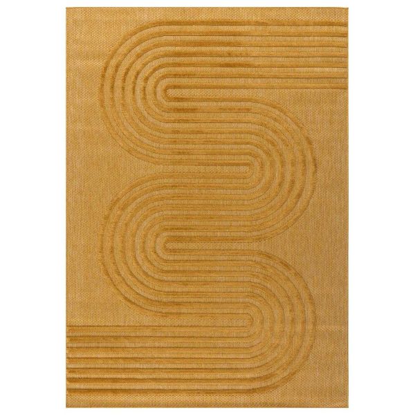 Tapis intérieur extérieur en polypropylène Fira 987 jaune