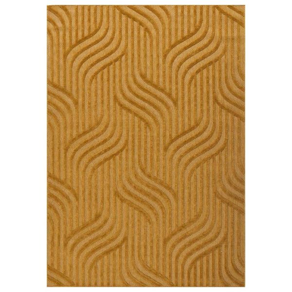 Tapis intérieur extérieur en polypropylène Fira 989 jaune