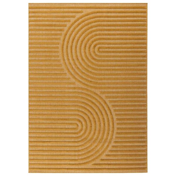 Tapis intérieur extérieur en polypropylène Fira 986 jaune