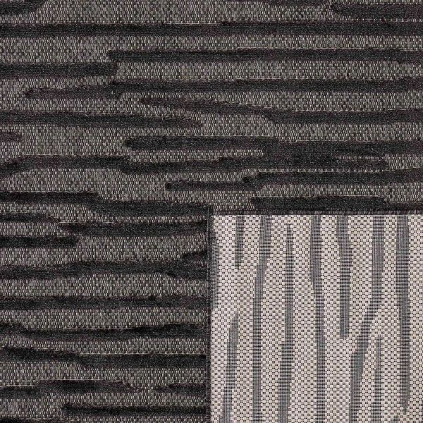 Tapis intérieur extérieur en polypropylène Fira 990 noir - NAZ-1142