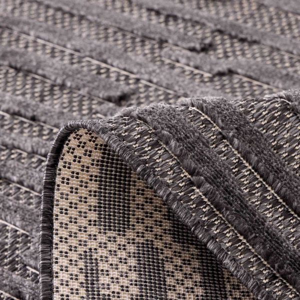 Tapis intérieur extérieur en polypropylène Fira 990 noir - 39,90