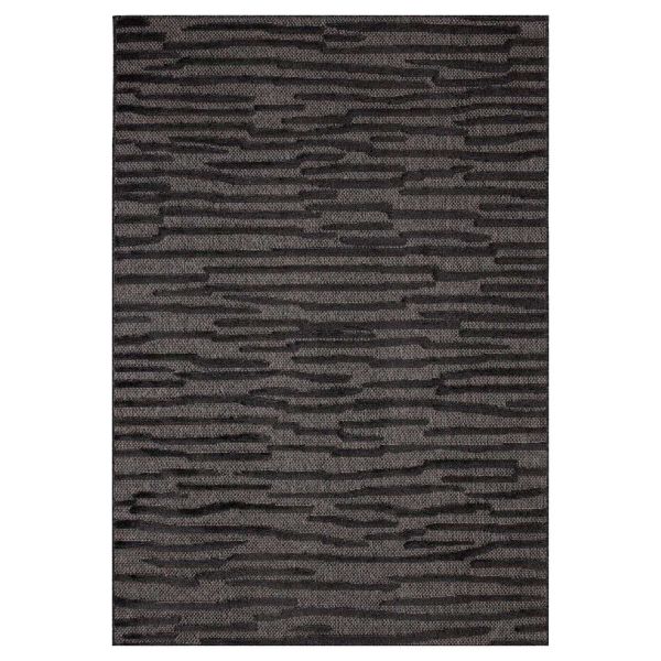 Tapis intérieur extérieur en polypropylène Fira 990 noir