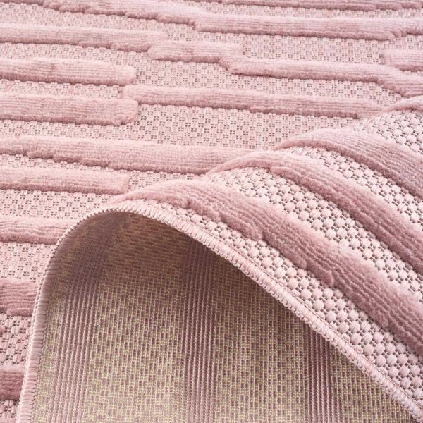Tapis intérieur extérieur en polypropylène Fira 990 rose - 92,90