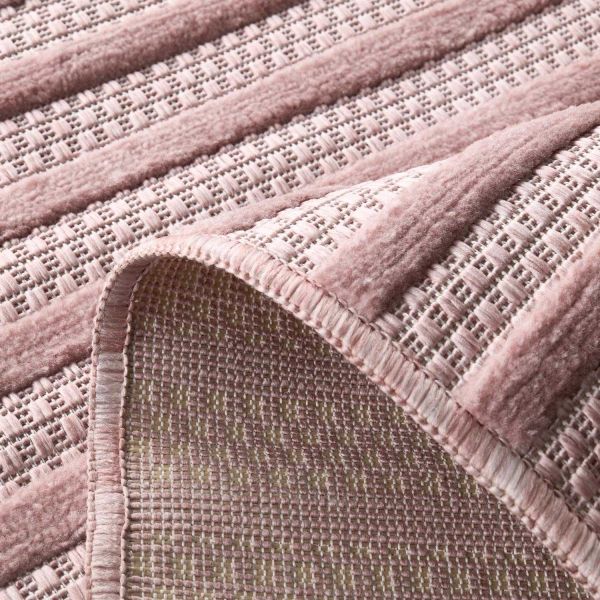 Tapis intérieur extérieur en polypropylène Fira 986 rose - 139
