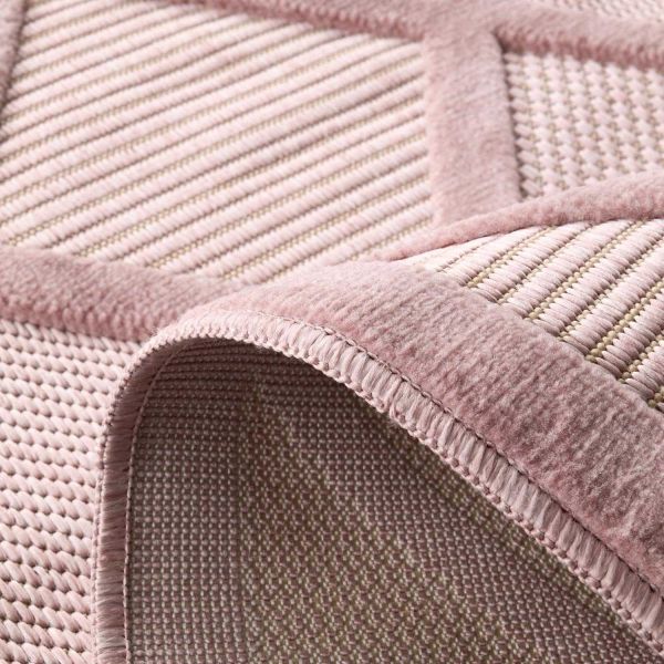 Tapis intérieur extérieur en polypropylène Fira 991 rose - NAZ-1192