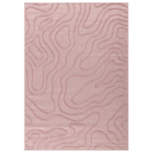 Tapis intérieur extérieur en polypropylène Fira 988 rose