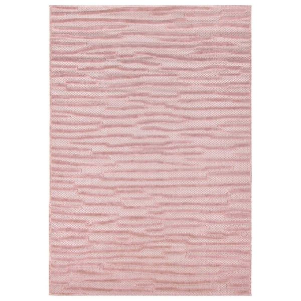 Tapis intérieur extérieur en polypropylène Fira 990 rose