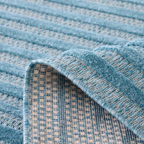Tapis intérieur extérieur en polypropylène Fira 986 turquoise - 139