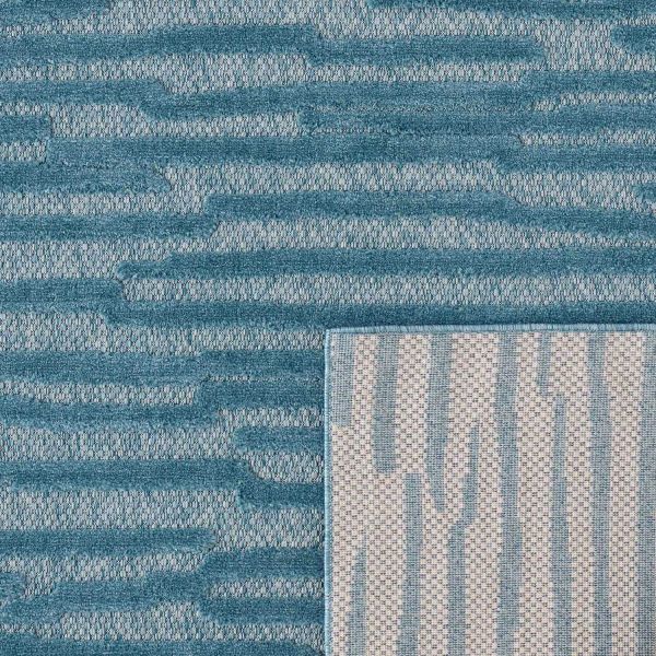 Tapis intérieur extérieur en polypropylène Fira 990 turquoise - NAZ-1147