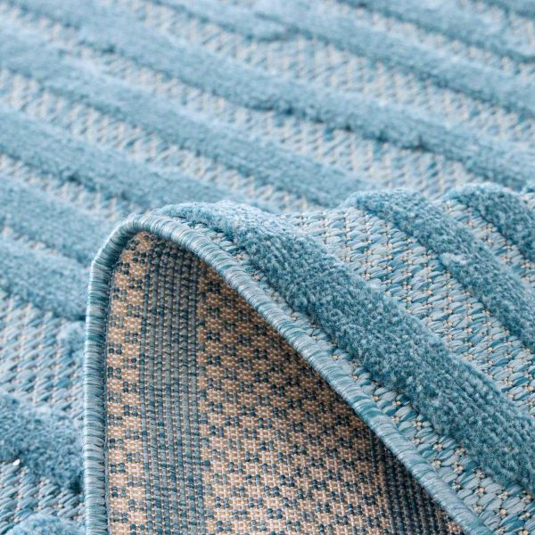 Tapis intérieur extérieur en polypropylène Fira 990 turquoise - 39,90