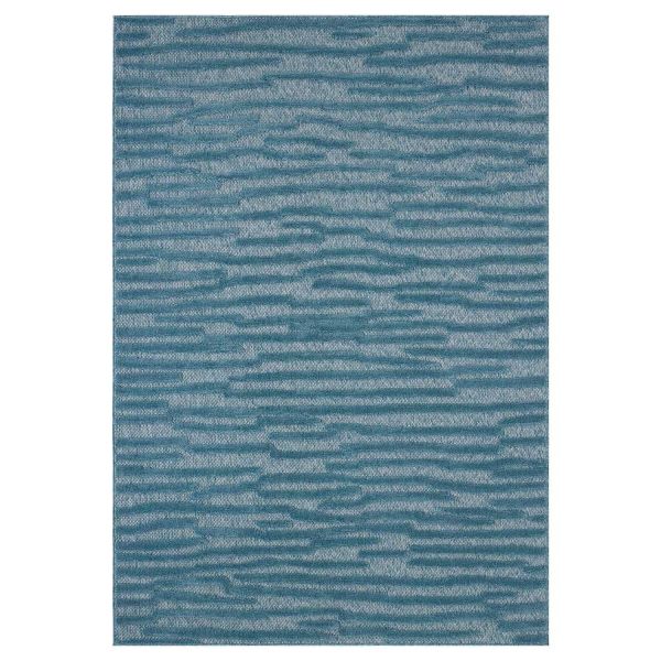 Tapis intérieur extérieur en polypropylène Fira 990 turquoise