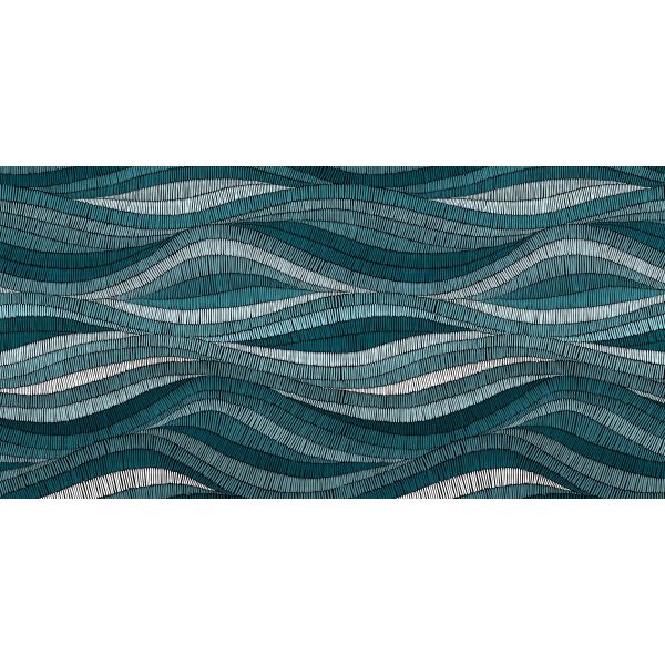 Tapis intérieur extérieur en vinyle Vagues turquoises