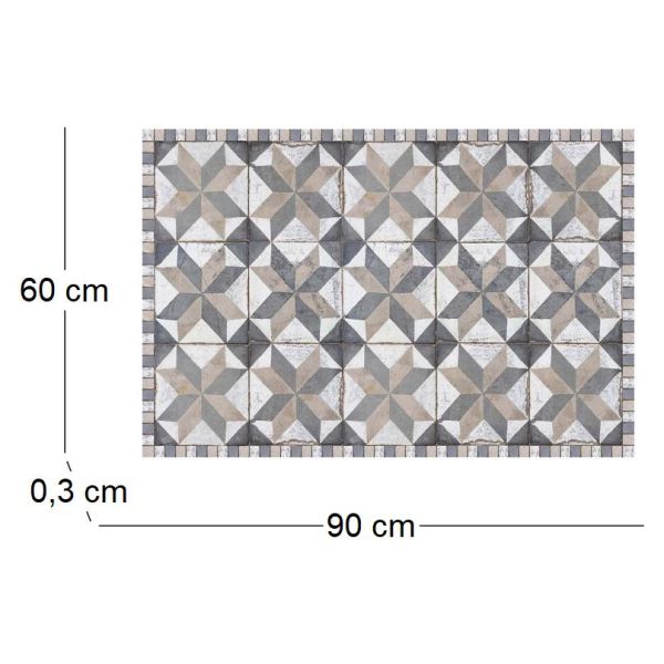Tapis interieur extérieur en vinyle carreaux de ciment - CON-0100