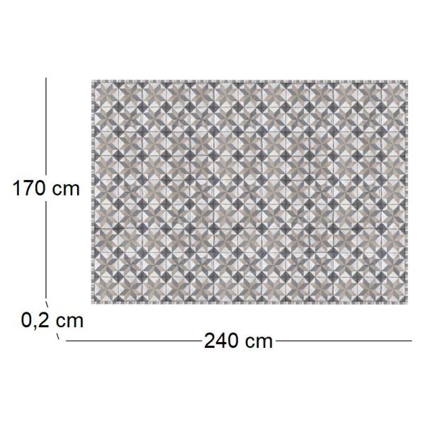 Tapis interieur extérieur en vinyle carreaux de ciment - CON-0270