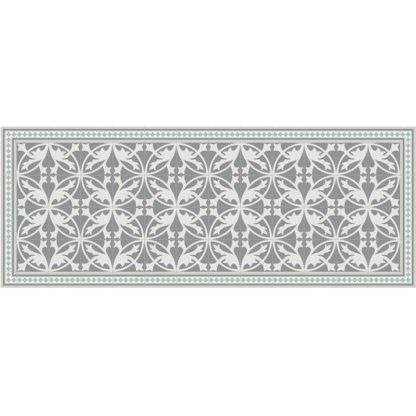 Tapis intérieur extérieur en vinyle carreaux de ciment feuilles