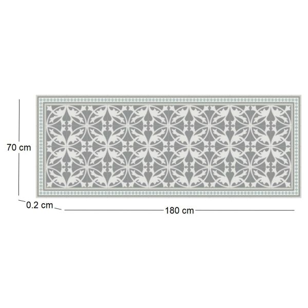 Tapis intérieur extérieur en vinyle carreaux de ciment feuilles - 66,32